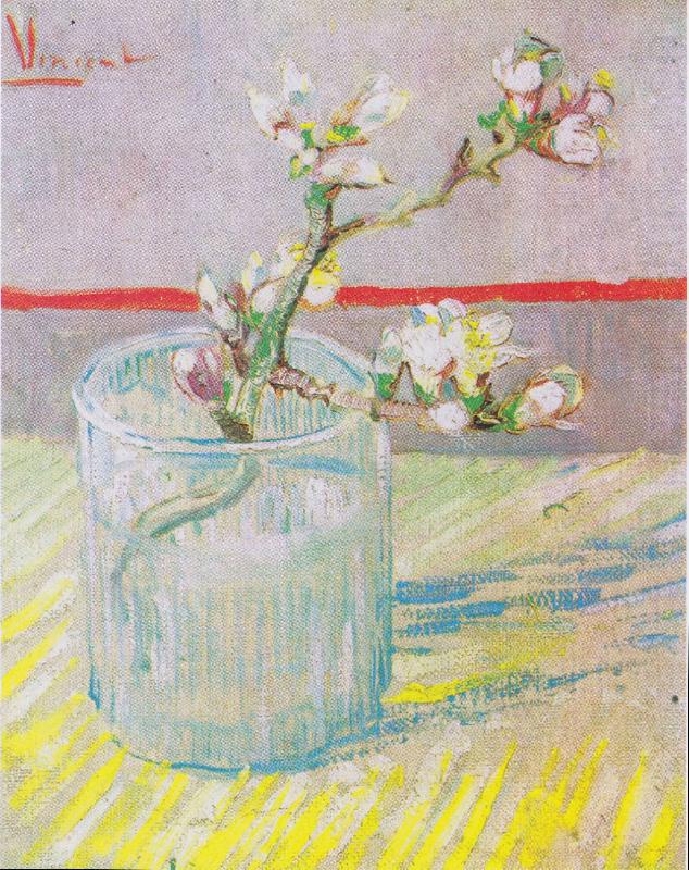 Vincent Van Gogh Bluhender Mandelbaumzweig in einem Glas china oil painting image